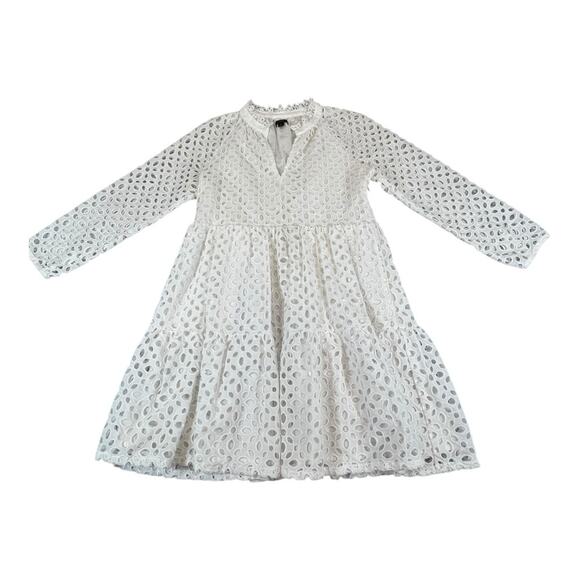 J.CREW Eyelet Lace Side Zip Midi Dress | S | White | Boho Romantic Vacation - Picture 4 of 16